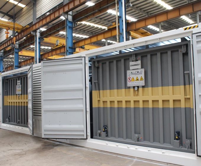 4 منصات R404A  Compressor Flower Vacuum Cooler 72KW 1