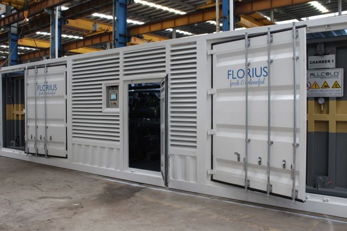 4 منصات R404A  Compressor Flower Vacuum Cooler 72KW 0